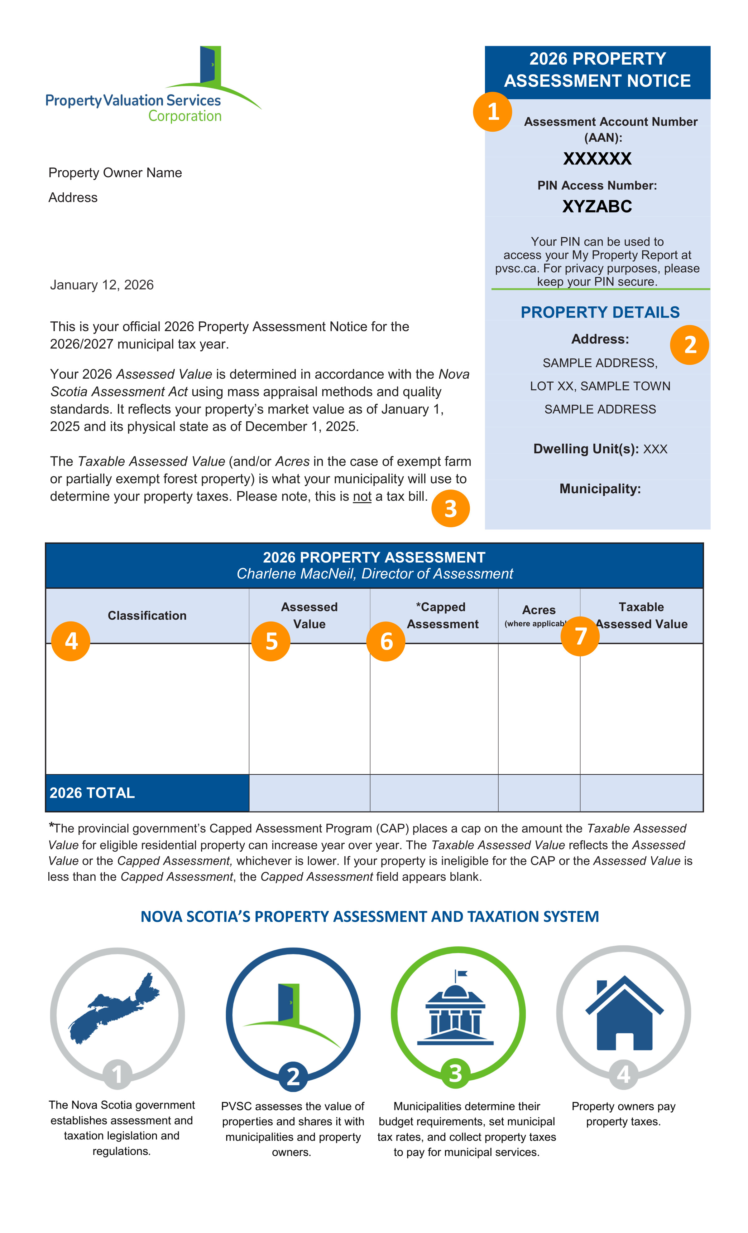"Image of 2026 Assessment Notice Page 1"