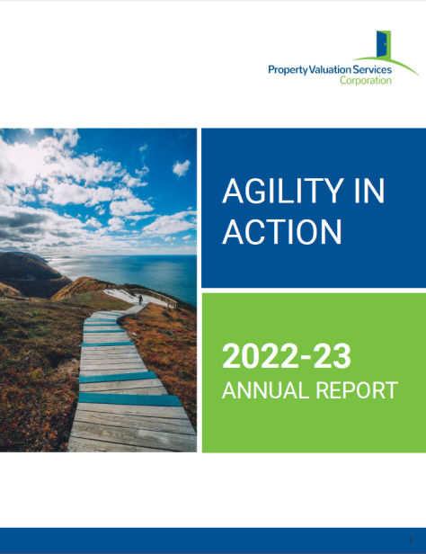 Cover page for report reads: Agility in Action, 2022-2023 Annual Report.